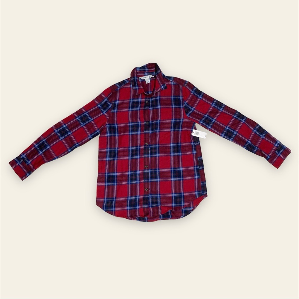 NWT Old Navy Classic Plaid Flannel Button-Down Shirt